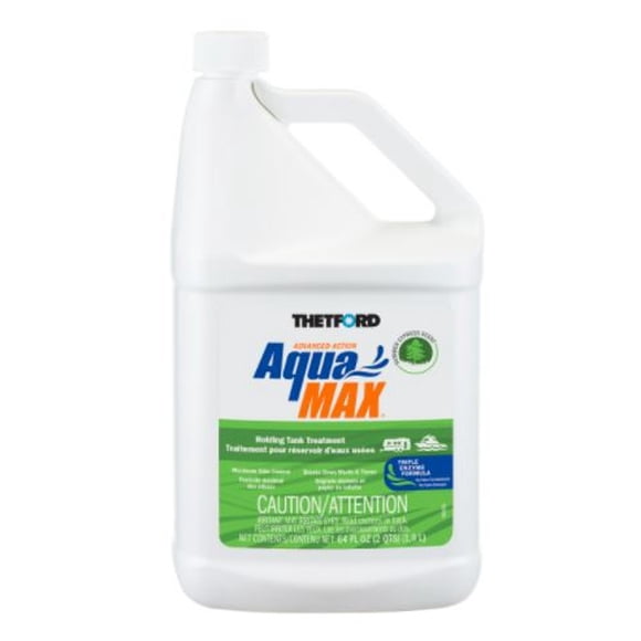Thetford Waste Holding Tank Treatment 96754 AquaMax; Biological Treatment Used To Break Down Waste And Tissue; Without Formaldehyde Or Bronopol; With Summer Cypress Deodorant; Without Lubricant