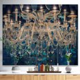 thumbnail image 2 of Design Art - Lustre Vintage en Cristal Bleu, 2 of 5