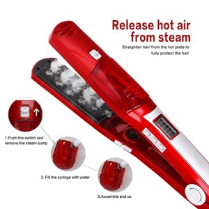 Electric steam hair straightener Electric iron Tourmaline ceramic hair straightener PTC heater Styling tool