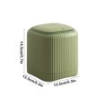 thumbnail image 3 of Fasiaou Countertop Garbage Bin Push Button Multipurpose 5x5x6 Inch Small Recycle Bin for Bedside Tables Office and Kitchen,Green, 3 of 6