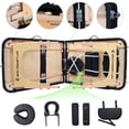 thumbnail image 3 of Extra-Wide Portable Massage Table, 3 Folding Professional SPA Massage Bed with Thick Cushion. 73" Length, 28" Width Height Adjustable SPA Bed with Face Cradle, Arm Rests & Carrying Bag (Beech, Black), 3 of 8