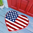 thumbnail image 1 of Cqxid Tapis 4 Juillet Drapeau Américain en Forme de Cœur Tapis de Salle de Bain Antidérapant Patriotique Rouge Blanc et Bleu Tapis de Bain Lavable Tapis de Bienvenue pour Porte d'Entrée Jour de l'Indépendance Jour du Souvenir Chambre H, 1 of 7