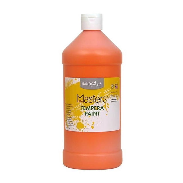 Rock Paint & Handy Art RPC203715-6 32 oz Little Masters Tempera Paint, Orange - 6 Each