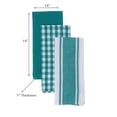 thumbnail image 2 of 3 Pack Dish Cloth Set Teal Plaid, 2 of 3