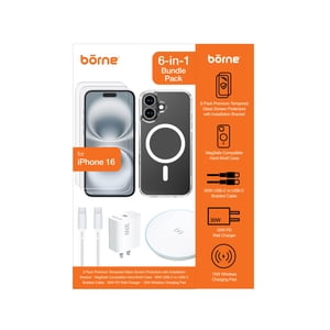 Borne 6-in-1 iPhone 16 Accessoires Pack pour téléphones mobiles