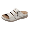 thumbnail image 4 of Sandales à Plateforme Compensée pour Femmes 2025 Plage Décontractées Ajustables Marche à Enfiler Chaussures d'Été, 4 of 5