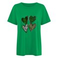 thumbnail image 2 of QIPOPIQ T-Shirts à Manches Courtes pour Femmes à Col Rond T-Shirts de la Saint-Patrick T-Shirts pour Dames Shamrock T-Shirt Vert T-Shirts de la Saint-Patrick T-Shirts Léopard Cœur T-Shirts Amples pour les Fêtes T-Shirts Graphiques Aubaines, 2 of 4