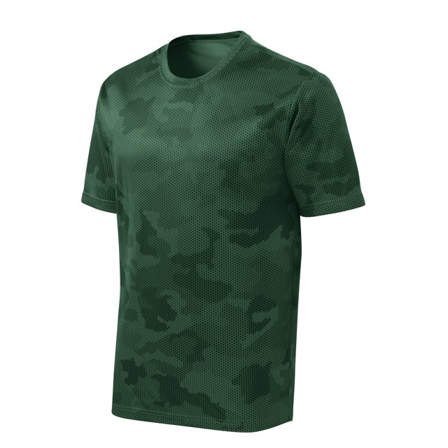 Gravity Threads CamoHex T-Shirt à Manches Courtes - Vert Forêt - Petit