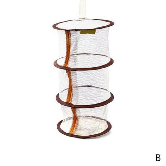 Panier Suspendu à Fermeture Éclair Panier Suspendu Multi-Compartiments Panier de Séchage de Nourriture à Trois Compartiments Panier de Séchage de Viande Séchée D1S8