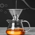 thumbnail image 3 of YAOMOBB Filtre à Café Filtre en Acier Inoxydable Entonnoir à Café Filtre 1 Ensemble Résistant à la Chaleur Filtre Cône Réutilisable pour Maison Cuisine, 3 of 6