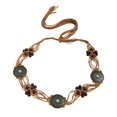 thumbnail image 3 of Abbracc Bohemian Belt with Knots and Inlays Classic Elegant Flax Rope Belt for Banquets A, 3 of 9