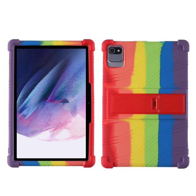Case For Doogee T10/T10S Tablet Safe Shockproof Silicone Stand Cover Rainbow color Doogee T10 T10S