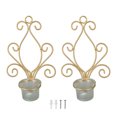 thumbnail image 2 of Iron Candle Holder, Sturdy Space Saving Multifunctional 2PCS Durable Wall Mounted Candle Holder Iron  for Home, 2 of 8