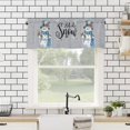 thumbnail image 5 of Snowman Christmas Valance Curtains for Kitchen Windows Let It Snow Winter Holiday Rod Pocket Window Treatment Toppers for Kitchen/Living Room/Bedroom/Bathroom, 54" X 18", Grey White, 5 of 5