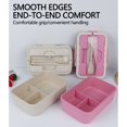 thumbnail image 4 of Infidev Double-Layer Bento Box, Japanese-Style Microwave Lunch Box for Office Workers, Divided Meal Box with Breathable Hole Design and Easy-Carry Handle, Ideal for Nutritious Meals, 4 of 5