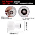 thumbnail image 2 of Unique Bargains 3/4 Inch BSP Female to 3/8 Inch OD Straight Quick Connect Water Purifier for Reverse Osmosis System 5pcs, 2 of 7