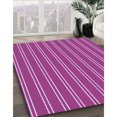 thumbnail image 3 of Ahgly Company Machine Washable Indoor Rectangle Transitional Medium Violet Red Pink Area Rugs, 3' x 5', 3 of 7