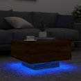 thumbnail image 2 of vidaXL Table Basse avec Lumières LED Chêne Brun 55x55x31 cm, 2 of 5