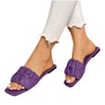 thumbnail image 5 of CHGBMOK Women Sandals Pleated One-Strap Spring and Summer New Breathable Flat Slippers Sizes 35-44, 5 of 5