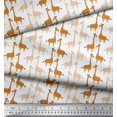 thumbnail image 3 of Soimoi Poly Georgette Fabric Giraffe Kids Print Fabric by Yard 52 Inch Wide, 3 of 3
