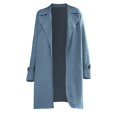 thumbnail image 4 of IMENGL Manteau d'Hiver à Manches Longues à Revers pour Femme, Bleu m, Taille M-3TG, 4 of 6