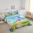 thumbnail image 3 of Erosebridal Rainbow Castle Bedding Sets Twin with Comforter, Fairy Tale Duvet Insert, Spring Flower Reversible Down Comforter, Microfiber Room Decor, 2 Pieces, 3 of 8