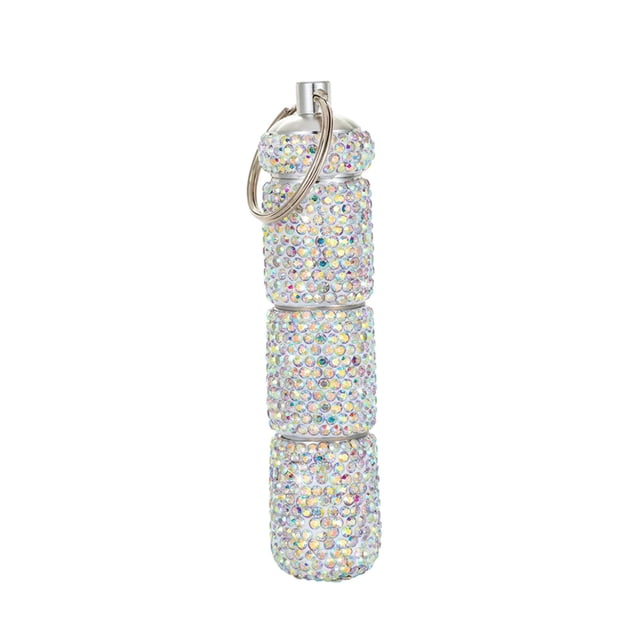 Pill Box Keychain Pill Organizer Portable Multifunction Three Sections Pill Case E