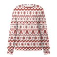 thumbnail image 4 of 2023 Chandails de Noël pour Femmes en Liquidation Col Rond Mode Décontractée Manches Longues Chandail à Imprimé de Noël Hauts Blouse, 4 of 5