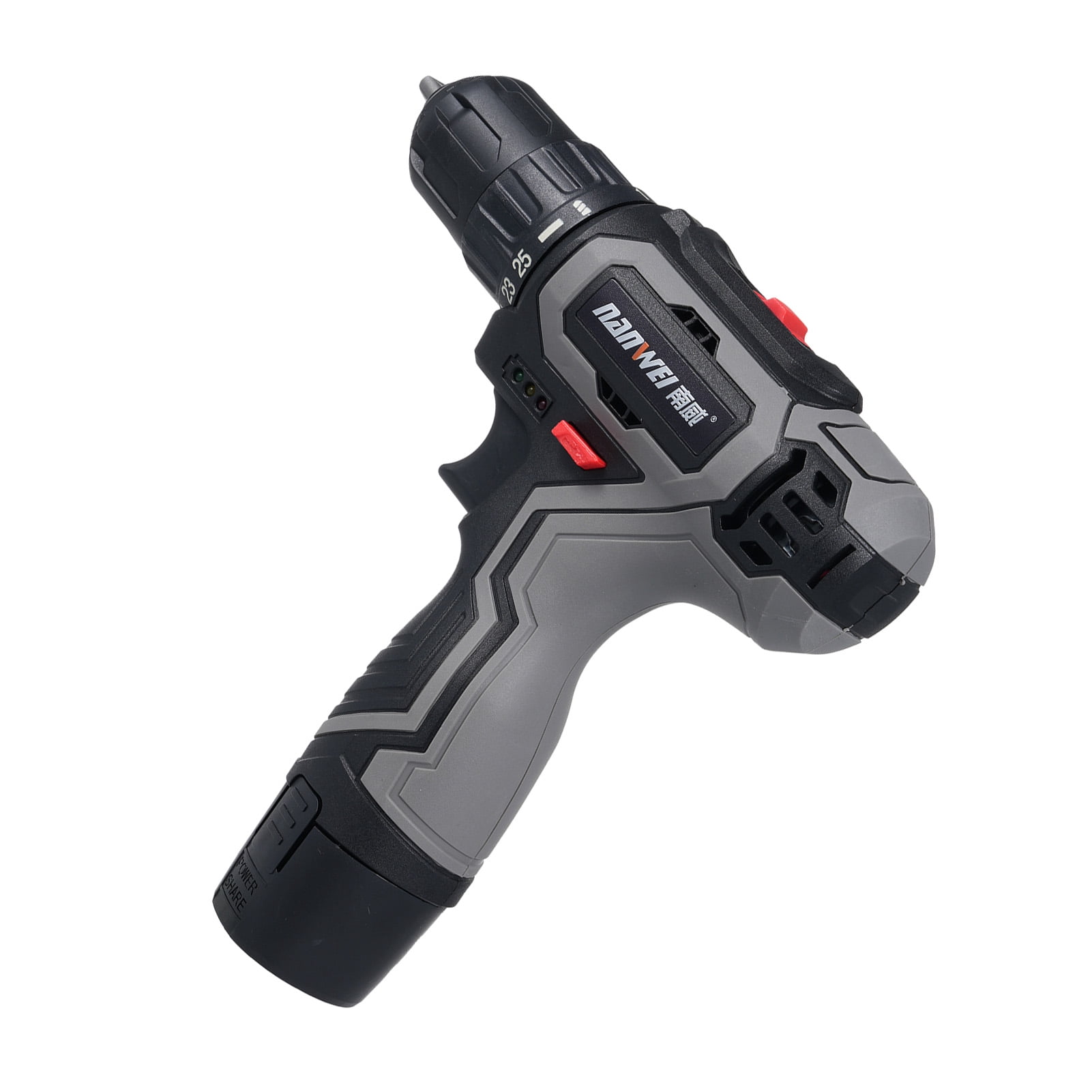 Cordless Drill Sets Electric Drill 25+1 Torque Setting for Home Reconstruction, DIY Handicrafts, Woodworking, Landscaping Work, Car Maintenance 2PCS 16.8V 1500mah Battery, US Plug