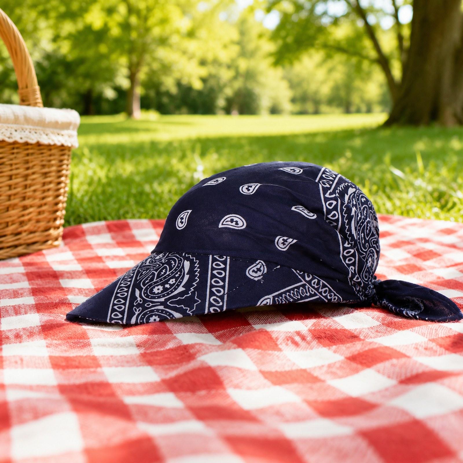 Tachiuwa Head Scarf Bandana Cap with Brim Comfortable Sun Hat for