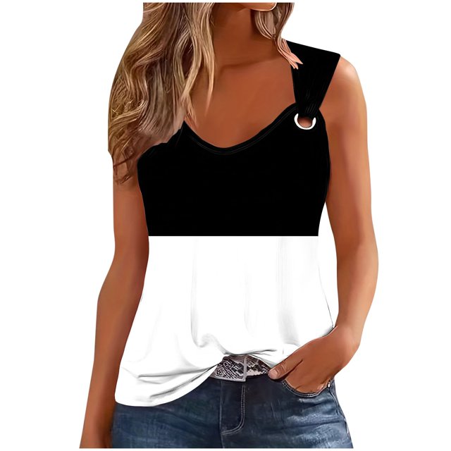 Birdeem Camisole Sans Manches Unie pour Femmes T-Shirt Ample Débardeur