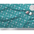 thumbnail image 2 of Soimoi Green polyester Crepe Fabric Feathers & Anemone Floral Printed Fabric 1 Yard 42 Inch Wide, 2 of 3