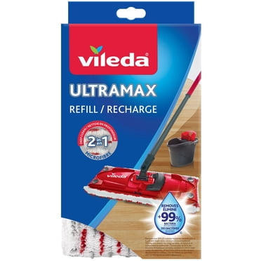 Vileda Ultramax Mop Head Replacement - Machine Washable, Reusable Microfibre Refill
