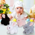 thumbnail image 3 of Q-630 Black Fluffy Bunny Plush Toy Small Stuffed Rabbit Doll Children Gifts Decor 15Cm High Soft Material, 3 of 9