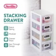 thumbnail image 2 of Sterilite 20518006 Stackable Small Drawer White Frame & See-Through (24 Pack), 2 of 9