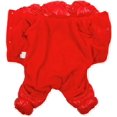 thumbnail image 2 of Reflective Cozy Waterproof Windproof Dog Snowsuit Cute Warm Fleece Padded Cold Weather Pet Clothes - Red Four-leg Style,XXL, 2 of 7
