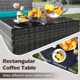 thumbnail image 2 of Gymax Set Of 4 Patio Furniture Set w/Washable Cushions & Tempered Glass Coffee Table Turquoise, 2 of 7