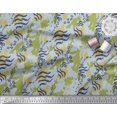 thumbnail image 3 of Soimoi Green Heavy Satin Fabric Leopard & Wild Animal Skin Decor Fabric Printed BTY 54 Inch Wide, 3 of 3