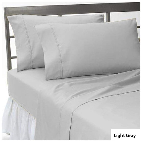 Drap-housse Gris Argent Uni 100 pour Cent Coton Pur Ultra Doux Drap-Housse 1 Pce avec Poche de 8 Pouces Pouces Drap-Housse 450TC (Très Grand, Gris Argent)