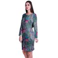 thumbnail image 4 of Moomaya Womens Full Sleeve Printed Midi Length Printed Bodycon Dress, 4 of 6