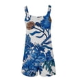 thumbnail image 4 of Pisexur Combinaison Décontractée Plus de Taille pour Femmes Summer Floral Sans Manches Ample Réglable Bretelles Spaghetti Shorts Extensibles d'Une Seule Pièce avec Poches S-3XL, 4 of 5