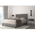 thumbnail image 4 of Modern Fabric Upholstered 60" Queen Bed in Grey, 4 of 7