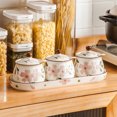 thumbnail image 4 of Pink Cherry Blossom Pattern Sugarr Bowl With Lid , Sugar Pot With Spoon, Ceramic Spice Jars, Kitchen Decoration-Cherry Blossoms-350ml, 4 of 4