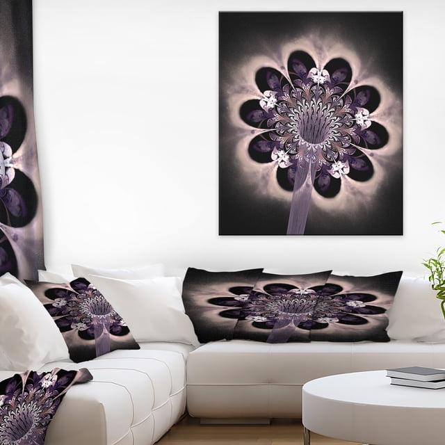 Fleur Fractale d'Art Numérique Jaune Vif - Impression sur Toile Florale