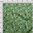 thumbnail image 2 of oneOone Rayon Green Fabric Texture & Triangle Geometric Sewing Material Print Fabric By The Yard 56 Inch Wide, 2 of 5