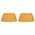 thumbnail image 4 of 2pcs Food Tray Multifunctional Thickened Slip Resistance Chinese Fast Food Serving Tray for Dining Hall RestaurantsYellow, 4 of 9