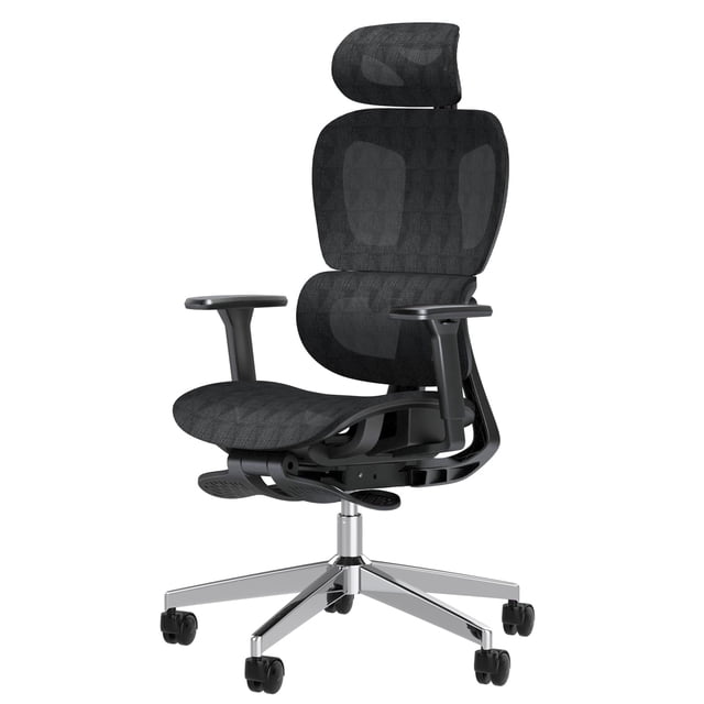 PatioMage chaise de bureau ergonomique Mesh avec 3D Accoudoirs réglables, Chaise d'ordinateur High Back Desk Ergo3d chaise de bureau ergonomique avec roues pour la maison & Bureau noir