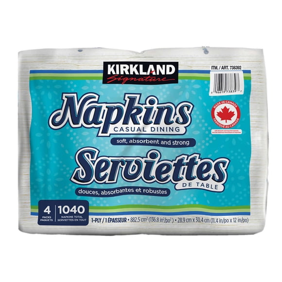Signature Soft Serviettes 1 Épaisseur, Lot de 1040