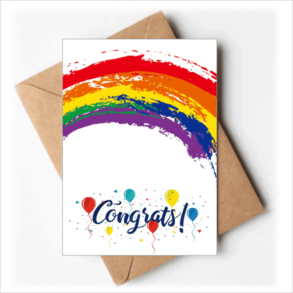 Cartes de Mariage Arc-en-Ciel LGBT Transgenres, Enveloppes de Vœux de Félicitations