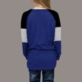 thumbnail image 4 of Chandails pour Filles à Blocs de Couleur Chandails à Manches Longues pour Filles Col Rond Chandails d'Été pour Filles 9-10 Ans Chandails pour Filles Tenue pour Fille, 4 of 5